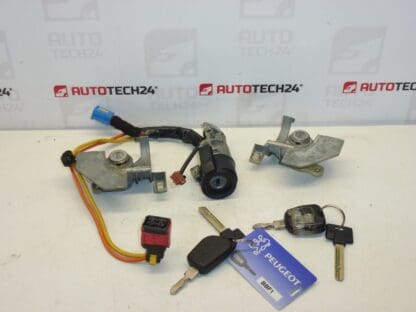 Set sloten + 2 sleutels Peugeot 406 4162Z7 4162Z6